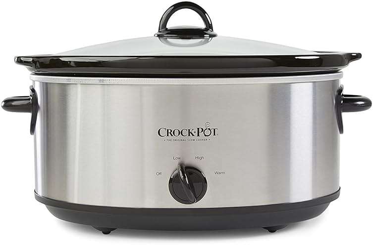 Crock-Pot 7-Quart Manual Slow Cooker, Family Size Serves 8+ People & Fits 6-lb Roast, Removable Stoneware with Warming Setting, Dishwasher Safe for Easy Cleanup, Stainless Steel - Image 8