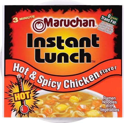 Maruchan Instant Lunch Ramen Noodles, Hot & Spicy Chicken Flavor – Japanese-Style Instant Noodle Soup, Easy Meal Ready in 3 Minutes – 2.25 Oz. (12 Pack) - Image 9