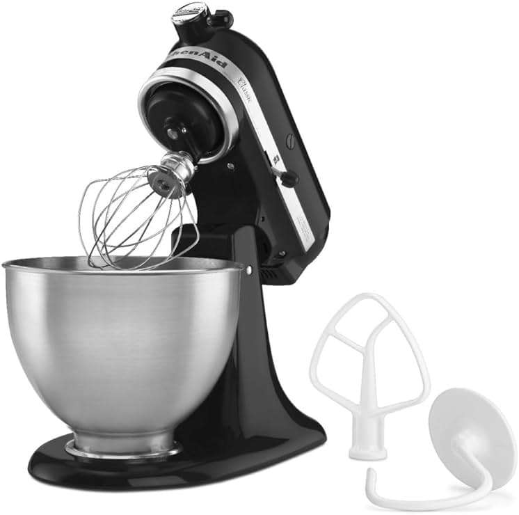 KitchenAid Classic Series 4.5 Quart Tilt-Head Stand Mixer K45SS, Onyx Black - Image 3