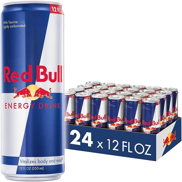 Red Bull Energy Drink with 114mg Caffeine plus Taurine & B Vitamins, 12 Fl Oz, Pack of 24 Cans - Product Image