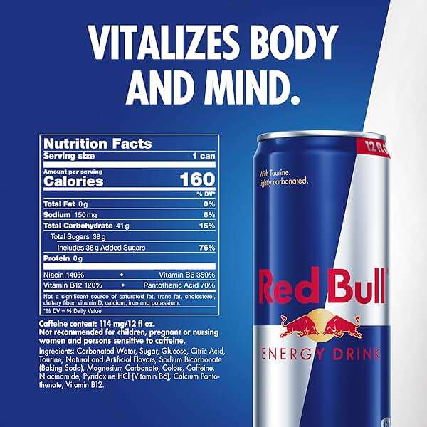 Red Bull Energy Drink with 114mg Caffeine plus Taurine & B Vitamins, 12 Fl Oz, Pack of 24 Cans - Image 2