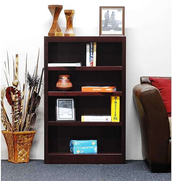 Concepts In Wood Midas Four Shelf Bookcase 48" H Cherry Finish - Image 4