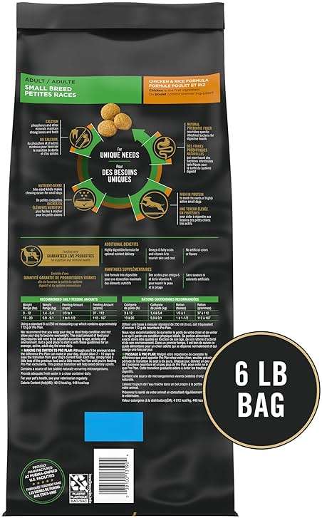 Purina Pro Plan Small Breed Dry Dog Food Chicken and Rice Formula With Guaranteed Live Probiotics - 6 lb. Bag - Image 7