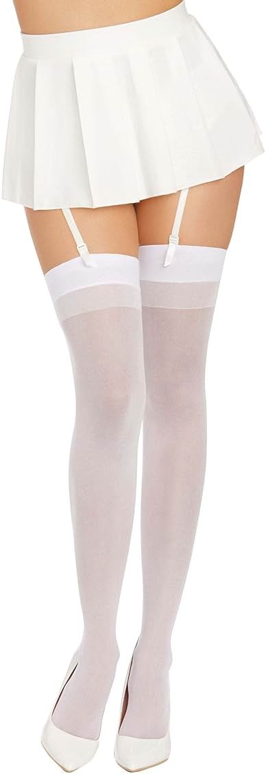 Dreamgirl Women's Sheer Thigh High with Backseam Socks - Product Image