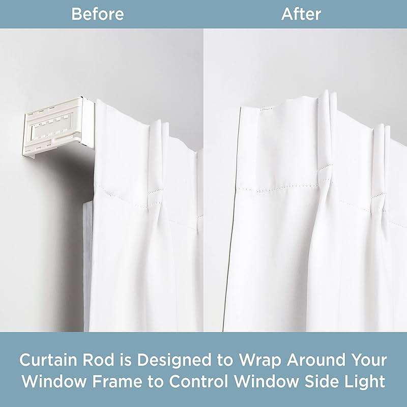 Kenney 506AP Classic 2.5 Adjustable Projection, 28 to 48-Inch Wide Pocket Curtain Rod, White - Image 2