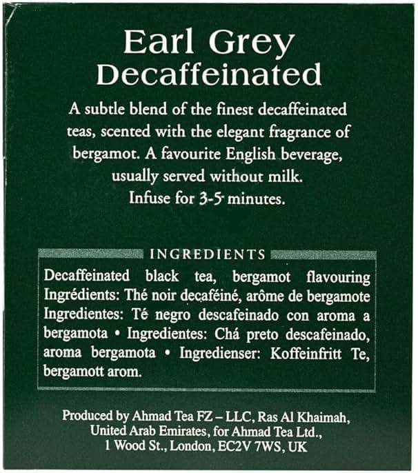 Ahmad Decaf Earl Grey Tea - 20 Teabags - Image 7