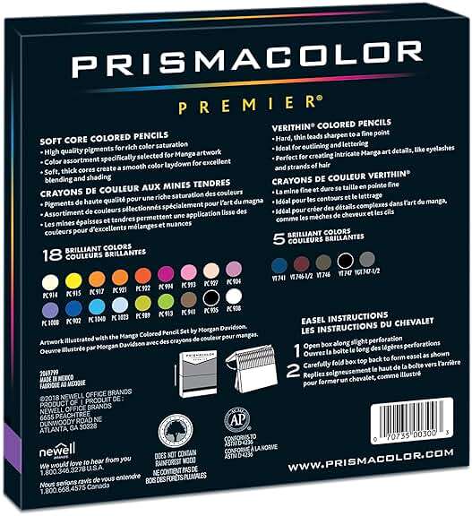Prismacolor Premier Colored Pencils, Manga Colors, Adult Coloring, 23 Pack - Image 7