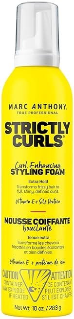 Marc Anthony Strictly Curls Styling Foam, Extra Hold Curly Hair Mousse with Vitamin E & Silk Proteins Transforms Frizzy Hair to Full, Shiny, Defined Curls - Sulfate-Free Anti-Frizz Styling Mousse - Product Image