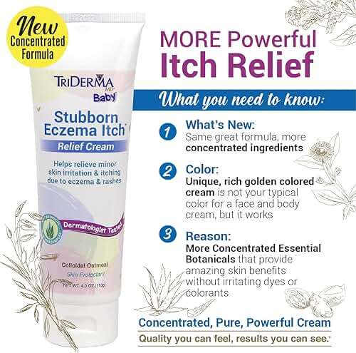 TriDerma Stubborn Eczema Itch Relief Cream (4 oz) - Image 2