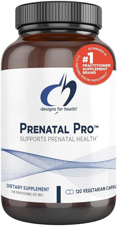 Designs for Health Prenatal Pro Methylated Multivitamin for Women - Prenatal Vitamins with Iron, A, D, E + Vitamin K with Methylated Folate, Calcium Magnesium Zinc for Nursing + Postpartum (120 Caps) - Product Image