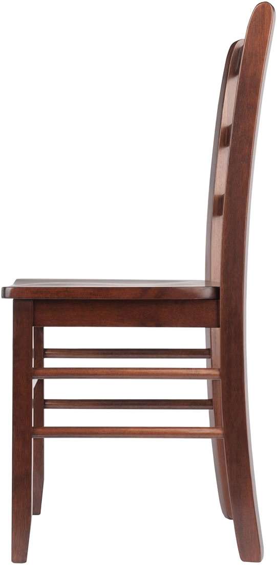 Winsome Benjamin Ladder Back Chair Set of 2 in Walnut, Classic Backed Kitchen & Dining Room Chairs, Simple & Elegant Home Seating Solution, Great for Office, Hallway, Bedroom - Image 5