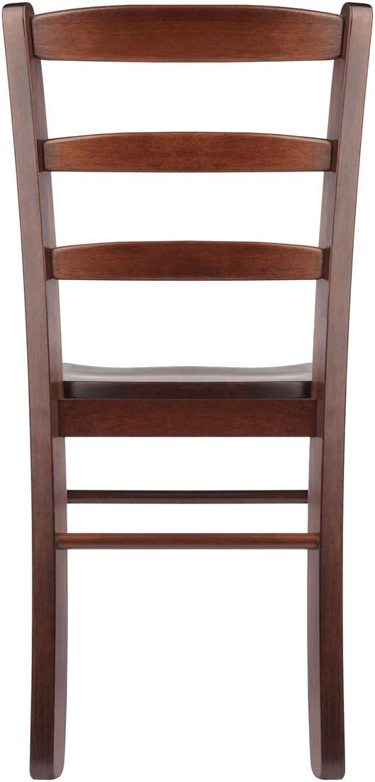 Winsome Benjamin Ladder Back Chair Set of 2 in Walnut, Classic Backed Kitchen & Dining Room Chairs, Simple & Elegant Home Seating Solution, Great for Office, Hallway, Bedroom - Image 6