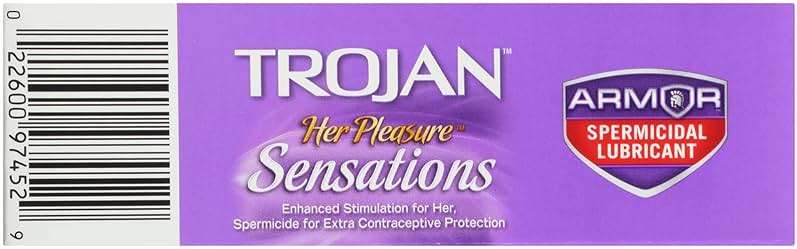 TROJAN Her Pleasure Sensations Condoms, Ribbed Condoms, Spermicidal Lubricated, 12ct - Image 13