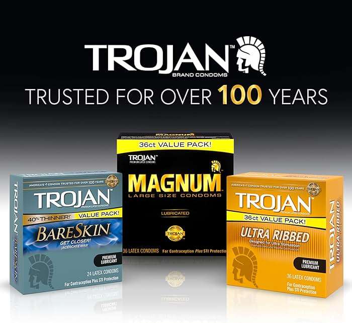 TROJAN Her Pleasure Sensations Condoms, Ribbed Condoms, Spermicidal Lubricated, 12ct - Image 7