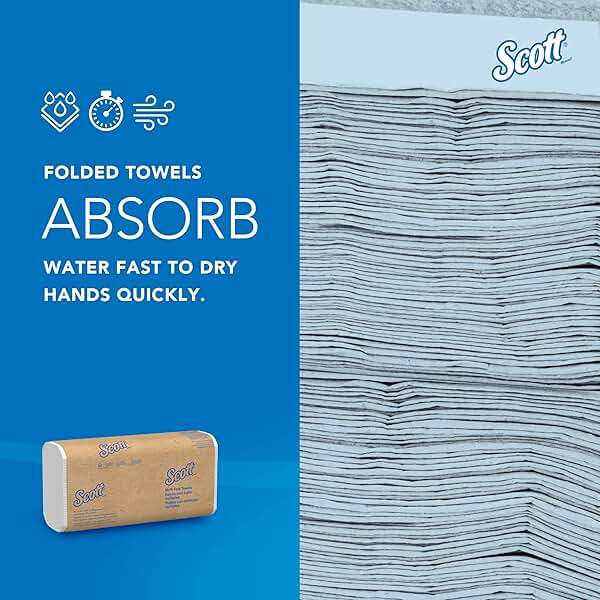 Scott® Professional Universal Multifold Paper Towels, Bulk (01840), Absorbency Pockets, 9.2" x 9.4" sheets, Standard Tier, Compressed, White (250 Sheets/Pack, 16 Packs/Case, 4,000 Sheets/Case) - Image 3
