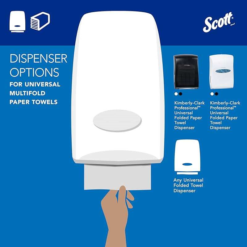 Scott® Professional Universal Multifold Paper Towels, Bulk (01840), Absorbency Pockets, 9.2" x 9.4" sheets, Standard Tier, Compressed, White (250 Sheets/Pack, 16 Packs/Case, 4,000 Sheets/Case) - Image 5