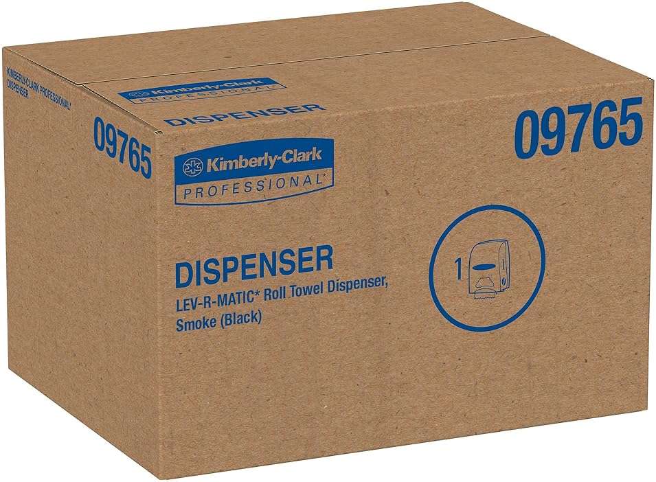 Kimberly-Clark Professional LEV-R-MATIC Manual Hard Roll Towel Dispenser (09765), Black, for 1.5" Core Towels, 11.75x13.75"x9.25" (Qty 1) - Image 4
