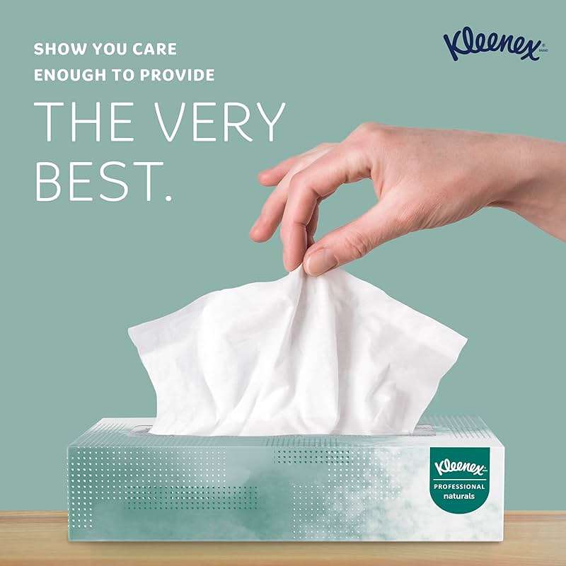 Kleenex Professional Naturals Facial Tissue, Bulk (21601), 2-Ply, White, Flat Boxed Format, Designed for Business (125 Tissues/Box, 48 Boxes, 6,000 Sheets/Case) - Image 4