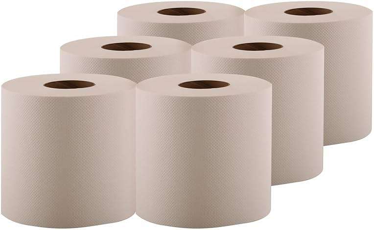 Boardwalk BWK6400 6400 Center-Pull Hand Towels, 2-Ply, Perforated, 7 7/8" x 10", 600 Sheets Per Roll (Case of 6 Rolls) - Image 3