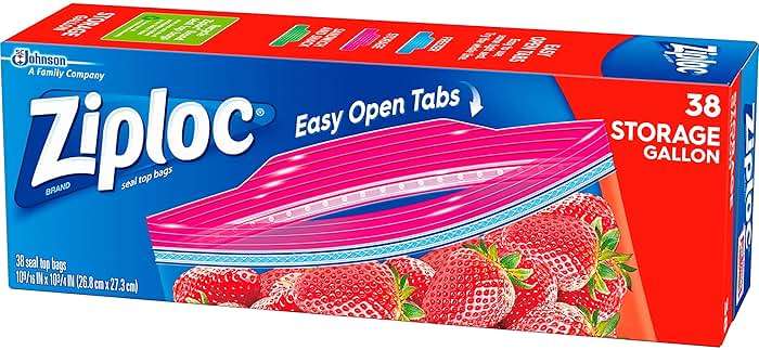 Ziploc 665016 Double Zip/ Storage Bags, 10-9/16 x 10-3/4, 1 Gal, Clear, 38/Box (Case of 9 Boxes) - Image 6