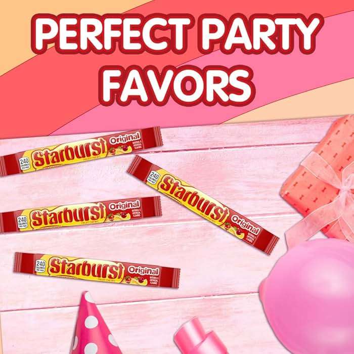 STARBURST Original Full Size Fruit Chews Candy Bulk, Chewy Candy for Parties, 2.07 oz (36 Single Packs) - Image 6