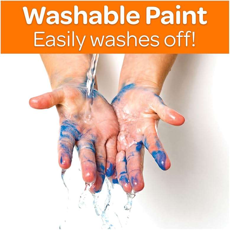 Crayola Washable Paint (12ct), Bulk Paint Set for Kids' Art Projects, 16 Oz, Nontoxic Craft Supplies, Teacher Classroom Must Haves, Ages 3, 4, 5 - Image 4