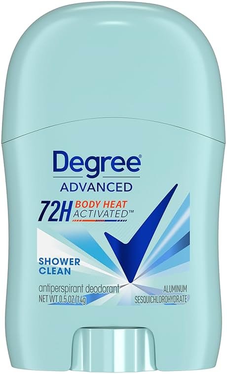 Degree Antiperspirant Deodorant Shower Clean 72-Hour Sweat & Odor Protection Antiperspirant for Women with Body Heat Activated Technology 0.5 oz - Product Image