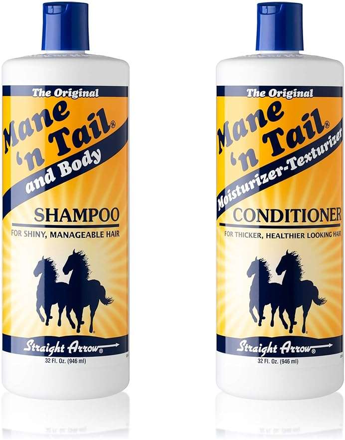 Mane 'N Tail Shampoo & Conditioner Combo Set (32 oz Each) For Horses and Humans For A "Down to the Skin" Cleansing and Conditioning - Image 1