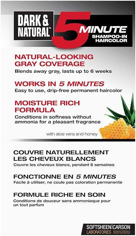 SoftSheen-Carson Dark & Natural 5 Minute Shampoo-In Haircolor, Jet Black - Image 3