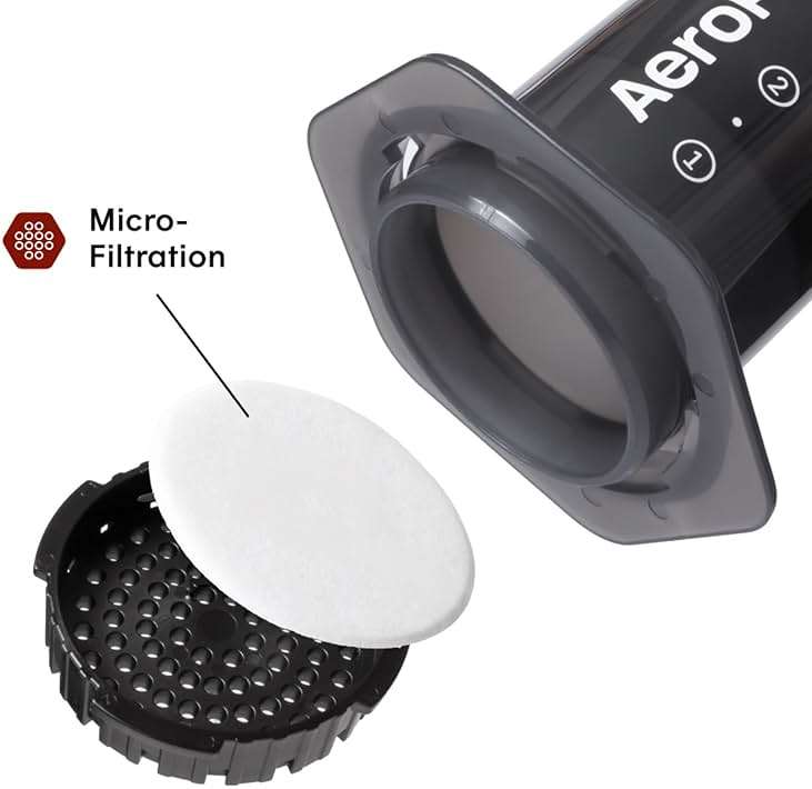 AeroPress Original Coffee Press - All-in-One French Press, Pour-Over & Espresso Style Manual Brewer, 2 Min Brew for Less Bitterness, More Flavor, Small Portable Coffee Maker, Travel & Camping - Image 4