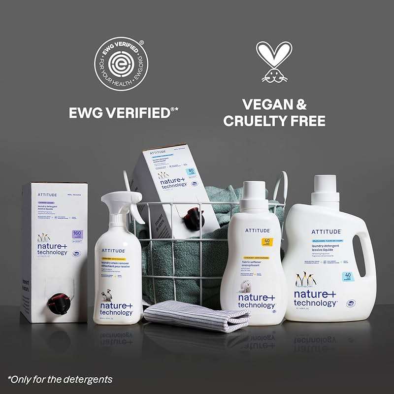 ATTITUDE Liquid Laundry Detergent, EWG Verified, HE Compatible, Plant-Based & Vegan, Natural Laundry Soap, Wildflowers Scent, 36 Loads, 60.8 Fl Oz - Image 6