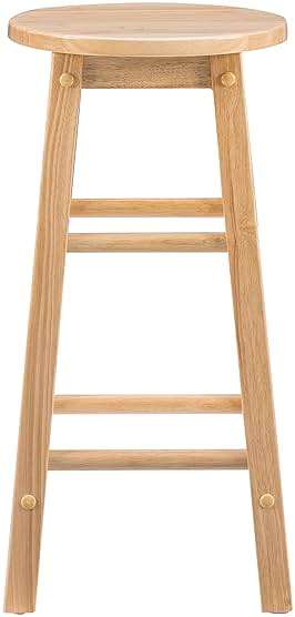 Linon Natural Barstool with Round Seat, 24-Inch - Image 9