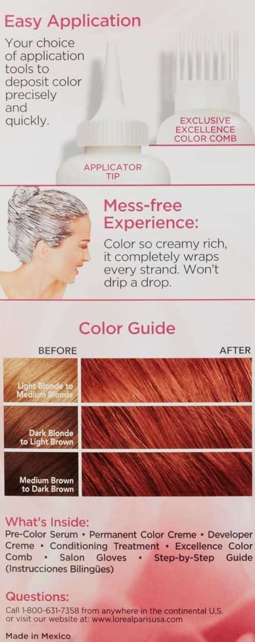 Loreal Excellence Creme - Light Auburn 6r, (Pack of 3) - Image 2