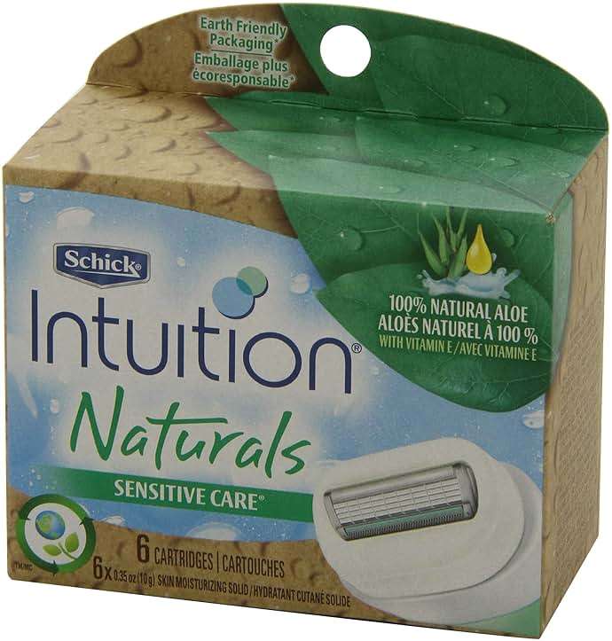 INTUITION Schick Refill, Razors for Women Sensitive Skin | Intuition Razor Blades Refill with Organic Aloe, Razor Refills , 6 Count (Pack of 1) - Image 11