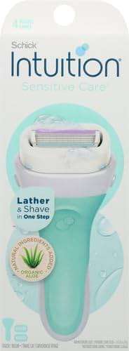 Schick Intuition Razors for Women with Sensitive Skin | 1 Razor & 2 Intuition Razor Blades Refill with Organic Aloe - Image 2