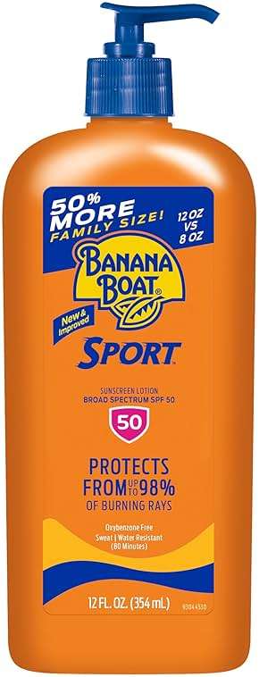 Banana Boat Sport Ultra SPF 50 Sunscreen Lotion, 12oz | Banana Boat Sunscreen SPF 50 Lotion, Oxybenzone-Free, Sunblock, Family Size, 12oz (Pack of 1) - Image 1