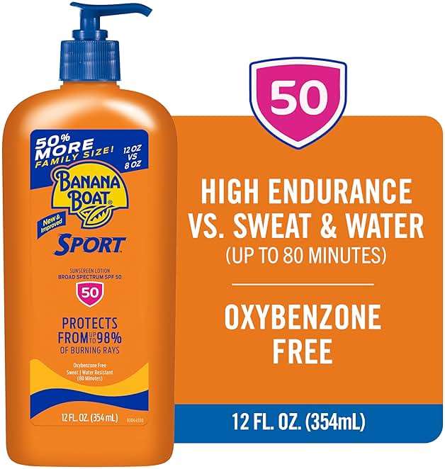 Banana Boat Sport Ultra SPF 50 Sunscreen Lotion, 12oz | Banana Boat Sunscreen SPF 50 Lotion, Oxybenzone-Free, Sunblock, Family Size, 12oz (Pack of 1) - Image 2