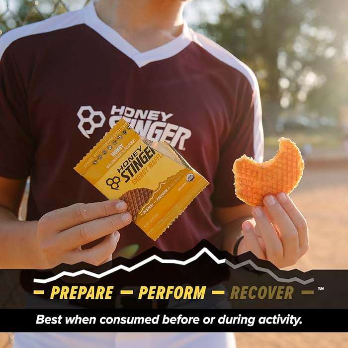 Honey Stinger Organic Honey Waffle, Energy Stroopwafel for Exercise, Endurance and Performance, Sports Nutrition for Home & Gym, Pre and Post Workout, 16.96 Ounces (Pack of 16) - Image 5