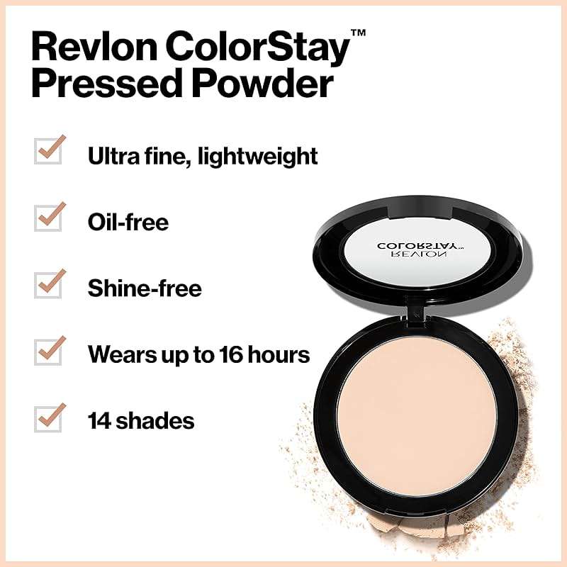 Revlon ColorStay Pressed Powder Face Makeup, Longwearing, Fragrance-Free, Noncomedogenic, 880 Translucent, 0.3 oz - Image 5