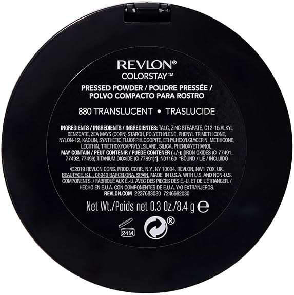 Revlon ColorStay Pressed Powder Face Makeup, Longwearing, Fragrance-Free, Noncomedogenic, 880 Translucent, 0.3 oz - Image 8