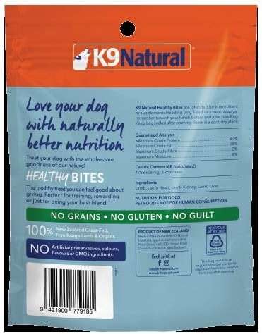 K9 Natural, Freeze-Dried Single Ingredient Dog Treats, High-Value, Low-Calorie Protein Bites for Active Dogs, Healthy Dog Training Treats, Grain-Free Reward, Lamb & Organs, 1.76oz - Image 2