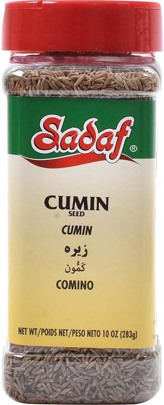 Sadaf Cumin Seeds - Whole Cumin Seeds for Cooking & Seasoning Spice - Kosher - 10 oz Bottle with Shaker Top - Product Image