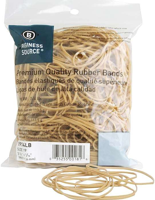 Business Source Rubber Band, Natural (1914LB) - Image 1
