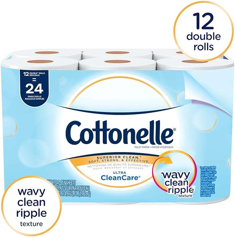 Cottonelle Professional Standard Roll Toilet Paper, Bulk (12456), Ultra CleanCare Bathroom Tissue, Clean Ripple Texture, White (48 Rolls of 170 Sheets, 8,160 Sheet Total) - Image 2