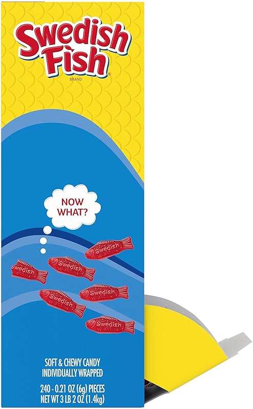 SWEDISH FISH Individually Wrapped Soft & Chewy Gummy Candy, Bulk Candy, 240 Count Box - Image 14