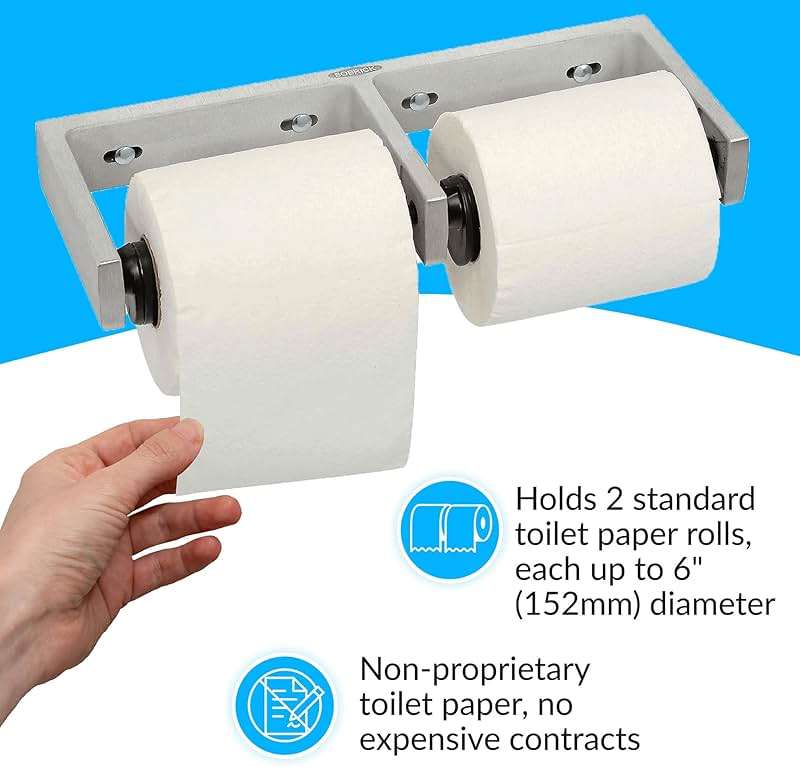 Bobrick Toilet Tissue Dispenser for Two Rolls (Model B-2740) - Image 4