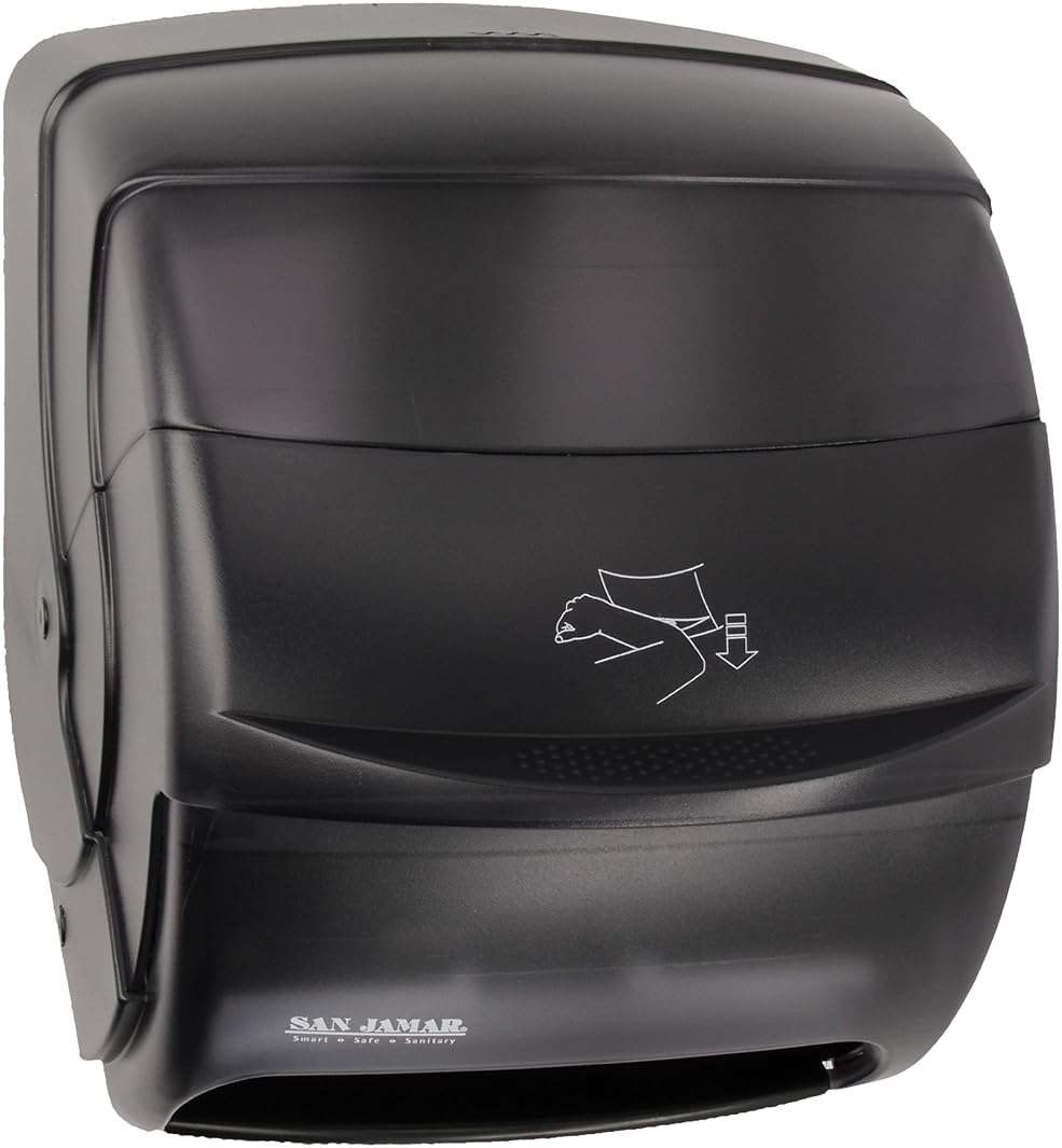 San Jamar T850TBK Black Pearl Integra Plastic Lever Roll Towel Dispenser - Image 1