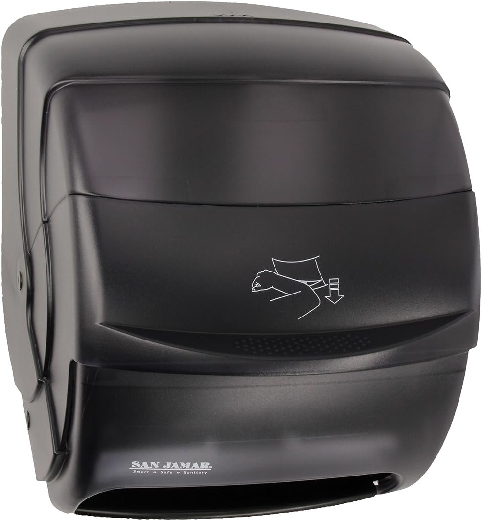 San Jamar T850TBK Black Pearl Integra Plastic Lever Roll Towel Dispenser - Product Image