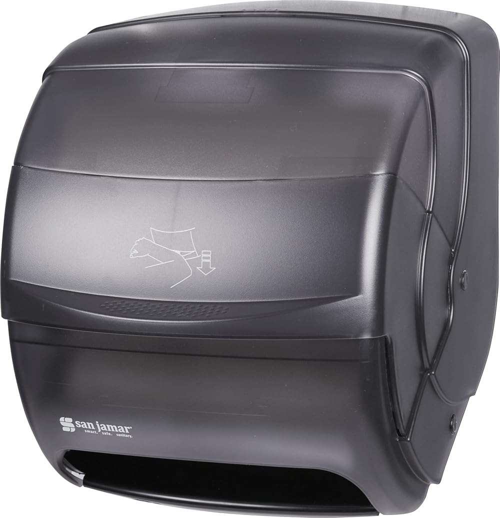 San Jamar T850TBK Black Pearl Integra Plastic Lever Roll Towel Dispenser - Image 2