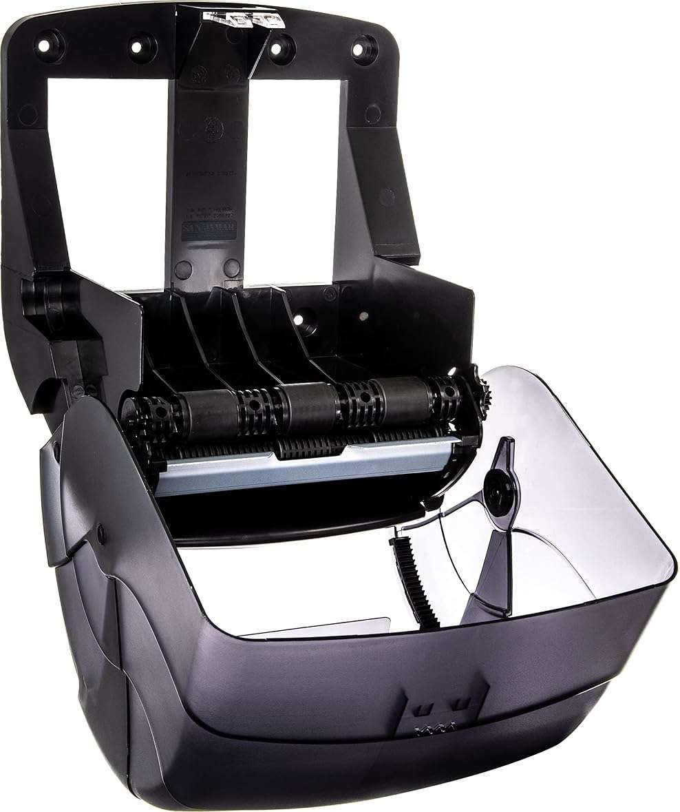 San Jamar T850TBK Black Pearl Integra Plastic Lever Roll Towel Dispenser - Image 4